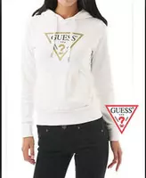 chaqueta hoodie guess mujer pas cher oarai blanc